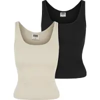 Urban Classics Ladies Organic Basic Rib Top 2-Pack - 166867