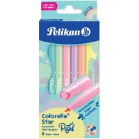 Pelikan Faserschreiberetui Colorella Star Pastell, 6 Stück, sortiert