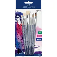 Faber-Castell - Brush round 3x and flat 3x on BC (282891)
