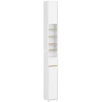 SoBuy Badezimmerschrank - 20x20x180 cm - Weiß