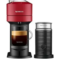 Nespresso VERTUO Next Cherry Red & Aeroccino 3 schwarz Vertuo Kaffeemaschine