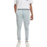 Urban Classics - Herren FITTED CARGO Sweathose - SUMMERBLUE - M