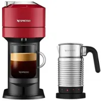 Nespresso VERTUO Next Cherry Red & Aeroccino4 Vertuo Kaffeemaschine