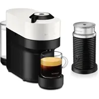 Nespresso VERTUO Pop Coconut White & Aeroccino 3 schwarz Vertuo Kaffeemaschine