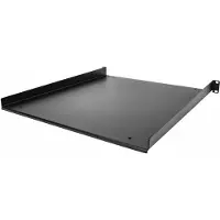 StarTech.com .com 1 HE 19 Zoll Fachboden für Netzwerk Schrank - Freitragende Rack Ablage für Serverschrank/Rack - Frontmontage - 25 kg Tragkraft - 50 cm Tiefe Rackablage, Regalboden, SPCC, Schwarz, 4 kg