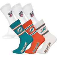 NFL Unisex Socken, 6er Pack - Teams, 6Pack Crew Socks, Football, Logo, Baumwollmischung