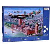 The House of Puzzles Puzzle Fly Past 500 Teile - bunte Landschaft Puzzle