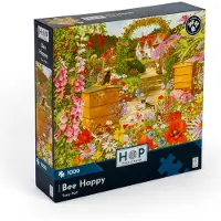 HOP - House of Puzzles Puzzle Bee Happy 1000 Teile Karton bunt Garten