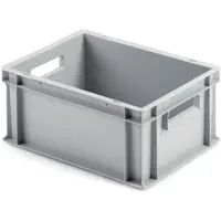 Proregal Eurobehälter Mit Offenem Griff HxBxT 17,5 x 30 x 40 cm 16 Liter Grau Eurobox Transportbox Transportbehälter Stapelbehälter