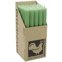 Kerzenfarm Hahn Stabkerzen Jadegrün, 250/22 mm, , Brenndauer 12h, 25 St.