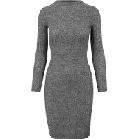 Urban Classics Rib Langes Kleid Mit Langen ärmeln