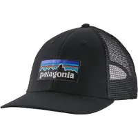 Patagonia Kappe P6 Logo LoPro Trucker Hat Black Unisex