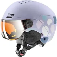 Uvex Rock JR Visor, Skihelm mit Visier, Junior, lila