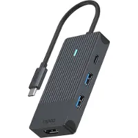 Ginza.se UCM-2001, USB Typ-C, HDMI, USB 3.2 Gen 1 (3.1 Gen 1), USB Typ-C, Männlich, Schwarz, 7,5 W, 20 V