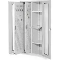 Kappes Vertikalschrank RasterPlan Mod. 84 RAL 7035 Sichtfenstertür mit Ausstattung