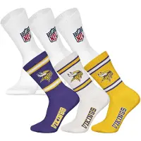 NFL Kurzsocken "Socken 6Pack Crew Socks 6er Pack", Damen, Gr. 39-42, N-Gr, bunt (minnesota vikings 2, weiß), Obermaterial: 58% Baumwolle CO. 39% Polyester PES. 3% Elasthan EL., Socken Kurzsocken