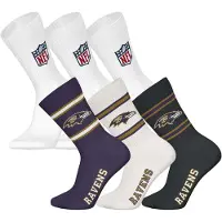 NFL Unisex Socken, 6er Pack - Teams, 6Pack Crew Socks, Football, Logo, Baumwollmischung