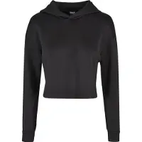 Urban Classics Damen Kurzer Scuba Hoodie Schwarz