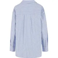 Urban Classics Damen-Oversize-Bluse mit Streifen puderblau/weiß XS