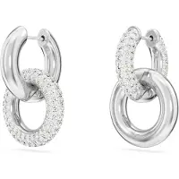 Swarovski Ohrringe - Dextera hoop earrings, Asymmetrical design, Interl - Gr. unisize - in Weiß - für Damen