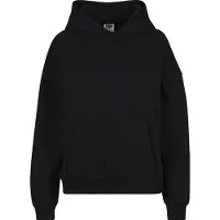 Urban Classics weicher Damen Hoodie Kordelzug Kapuze 500 g/m² mit Baumwolle Schwarz
