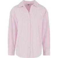 Urban Classics Damen Oversize-Bluse, gestreift, Softpink/Weiß, S