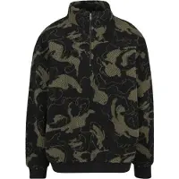 Urban Classics schlichte Herren Jacke Rippbündchen Oversize Camouflage