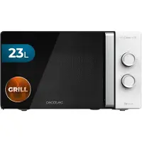 Cecotec 01547, Arbeitsplatte, Grill-Mikrowelle, 23 l, 700 W, Drehregler, Weiß