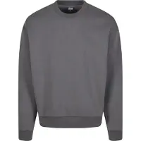 Urban Classics lässiges Herren Sweatshirt Rippbündchen 330 g/m² mit Baumwolle Grau