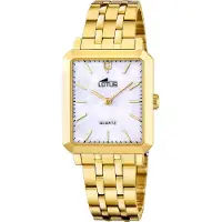 Lotus Damen Uhr Analog Edelstahl 316L Gold - Quarzwerk - Mineralglas hochresiste