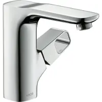 Hansgrohe Einhebel-Waschtischmischer AXOR URQUIOLA 130 DN 15 m ZAG 1 1/4Zoll stainless steel op mit Zugstangen-Ablaufgarnitur 1 1/4Z stainless steel optic