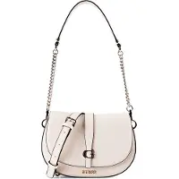 GUESS Damen Umhängetaschen Carrie Flap Shoulder Bag - Wit - Größe ONESIZE