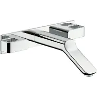 Hansgrohe 3-Loch Waschtischarmatur AXOR URQUIOLA DN 15 UP m Auslauf 228mm brushed nickel mit Auslauf 228 mm brushed nickel