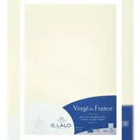 G. Lalo 4x Lalo, Packung mit 50 Blatt Vergé-Papier, DIN A4, 100g, Vergé de France - Weiß 47200L
