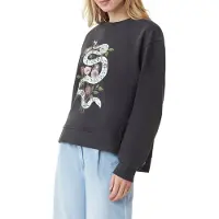 Scotch & Soda Crew Neck Sweatshirt Black Sand Größe: S | Longsleeves Outlet | Damen | Schwarz