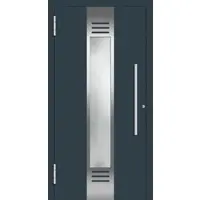 Haustuerenland.de Aluminium Haustür RC2 "NINA" 78 mm Anthrazit RAL 7016 außen öffnend DIN links
