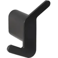 BRILLANTBAD BORGANIC BLACK Doppelkleiderhaken Edelstahl Zink Schwarz 39x68x58 mm für Bad & Küche >> zum Bohren