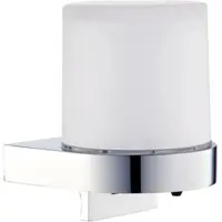 BRILLANTBAD BOMEGA Glasseifenspender Messing Chrom poliert 85x114x100 mm, 200 ml für Bad & Küche >> zum Bohren