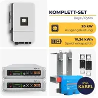 HUSATECH Deye Hybrid-Wechselrichter SUN-20K-SG05LP3 mit 2 x Pytes E-Box V5° Alpha | 3-phasig / 20 kW / 10,24 kWh