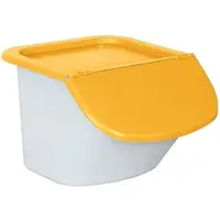 BRB-Lagertechnik BRB Zutatenspender,15 Liter, LxBxH 440 x 400 x 280 mm, Behälter weiß, Deckel orange, PP