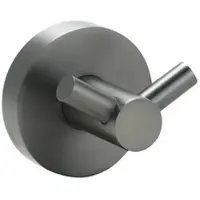 BRILLANTBAD BAPHIT Doppelkleiderhaken Messing Metallic Grau matt 55x55x50 mm für Bad & Küche >> zum Bohren oder Kleben*