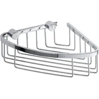 BRILLANTBAD BYTRO Eckseifenkorb Messing Chrom poliert 185x260x70 mm für Bad & WC >> zum Bohren