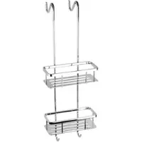 BRILLANTBAD BYTRO Doppelseifenkorb Edelstahl Messing poliert 205x250x705 mm für Bad & WC >> zum Einhängen