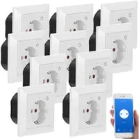 Luminea Home Control WLAN-Unterputz-Steckdose mit App, für Siri, Alexa & GA, 10er Pack