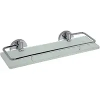 BRILLANTBAD BOMEGA Glasablage Messing Chrom poliert Milchglas 300x55x130 mm für Bad & Küche >> zum Bohren
