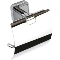 BRILLANTBAD BASI Papierrollenhalter mit Deckel Messing Chrom poliert 137x144x78 mm für Bad & WC >> zum Bohren