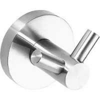 BRILLANTBAD BEO Doppelkleiderhaken Edelstahl matt 55x55x50 mm für Bad & Küche >> zum Bohren oder Kleben