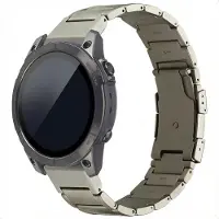 Accezz Mattes Titanstahlarmband - Garmin 22 mm Anschluss - Titanium