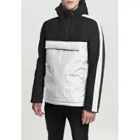 Urban Classics funktionale Herren Jacke Reißverschluss Taschen 110 g/m² Schwarz/Weiß