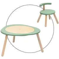 Stokke MuTableTM Multifunktionstisch V2 inkl. Holzstuhl, gruen | natur
